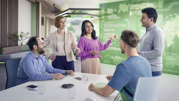 Team in an office