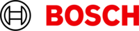 Logo Bosch Schwarzes Icon und roter Schriftzug