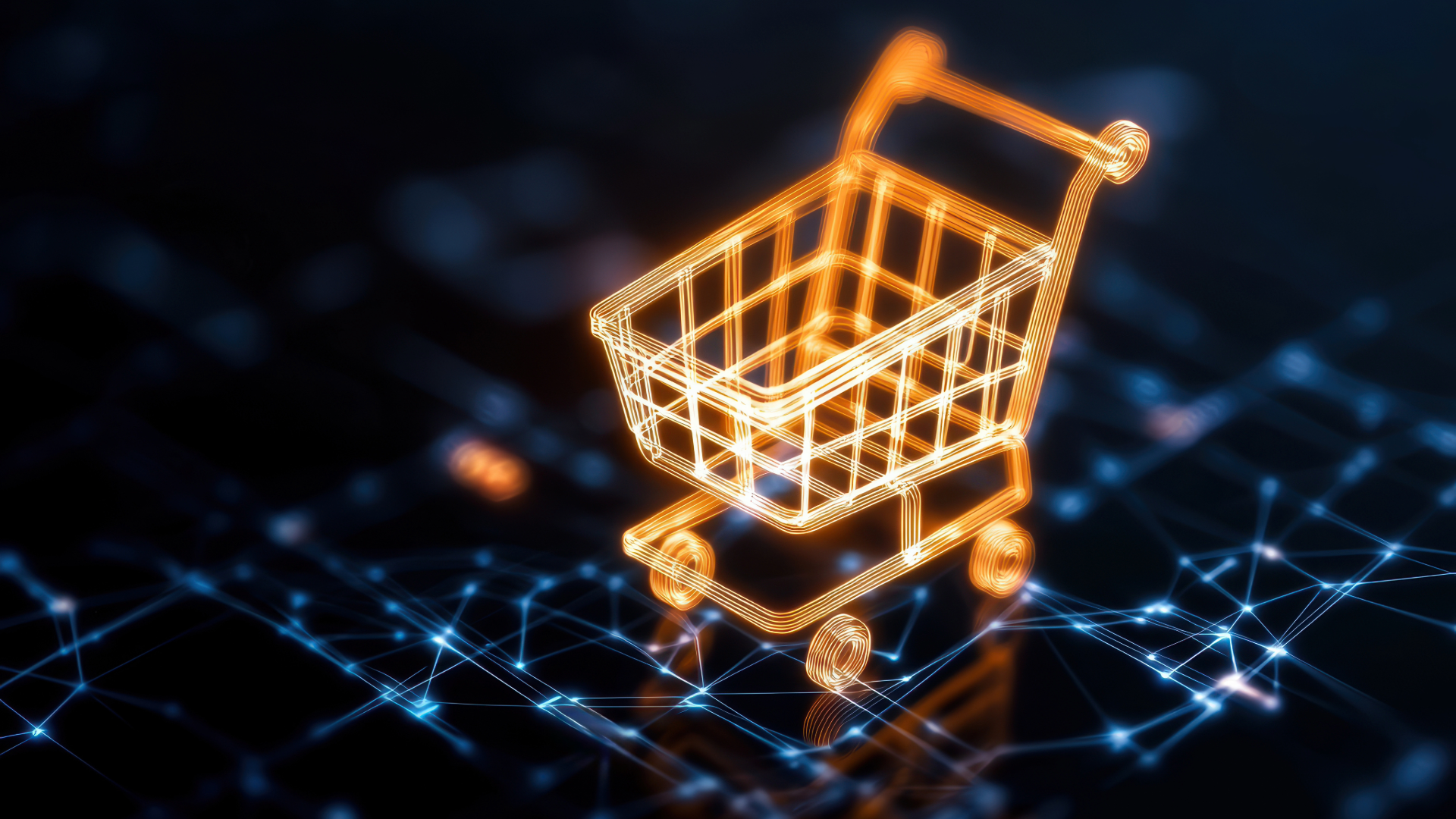 [Translate to Français:] shopping cart on a digital graph with lines